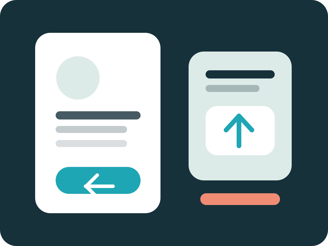 Illustration of a candidate uploading a resume online